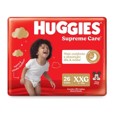 Fralda Supreme Care Huggies Xxg 26Un